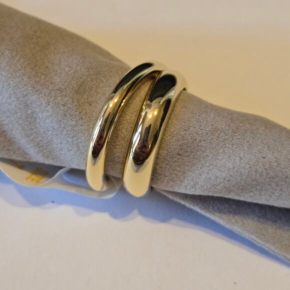 Loren Stewart x Curateur Deux Open Band 14K Gold Plated Ring Size 7 NWT Minimal - Picture 1 of 6
